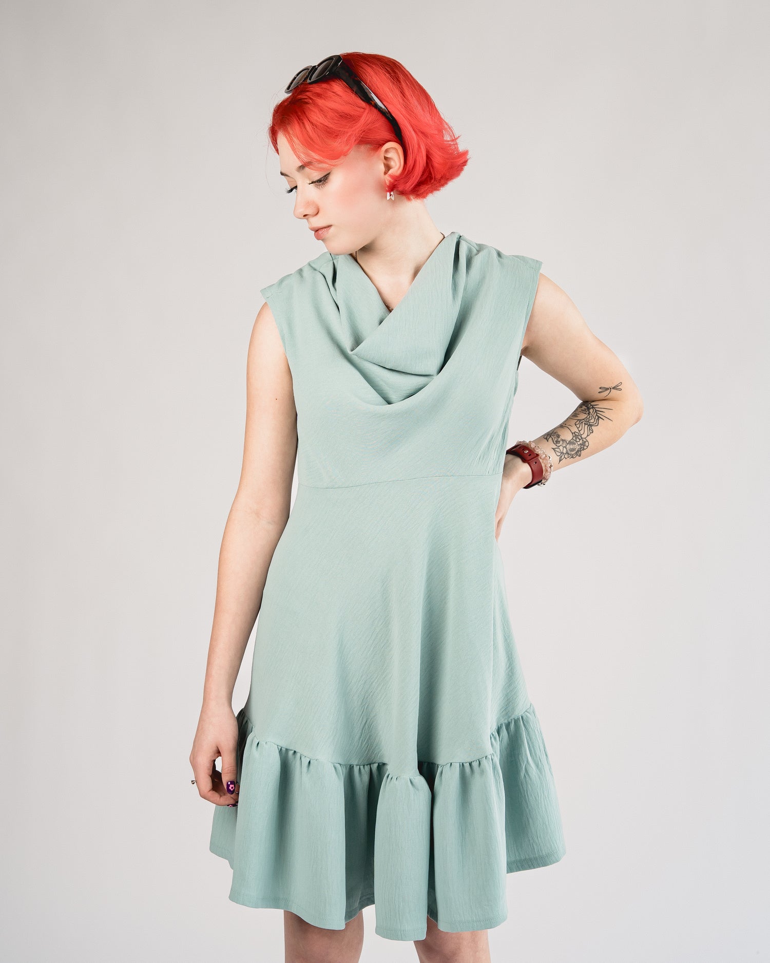 Adaptive Babydoll Dress with Snaps Mauve / S Adaptive Babydoll Dress with Snaps Mauve / S