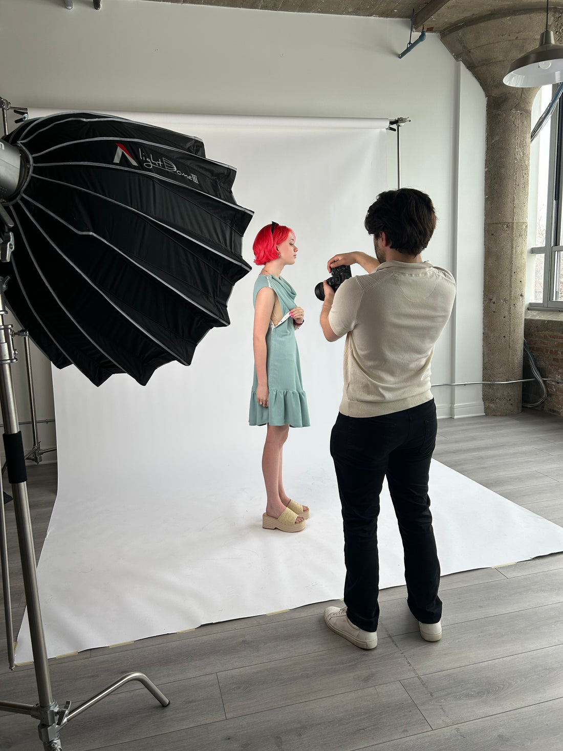 Adaptive Babydoll Dress with Snaps